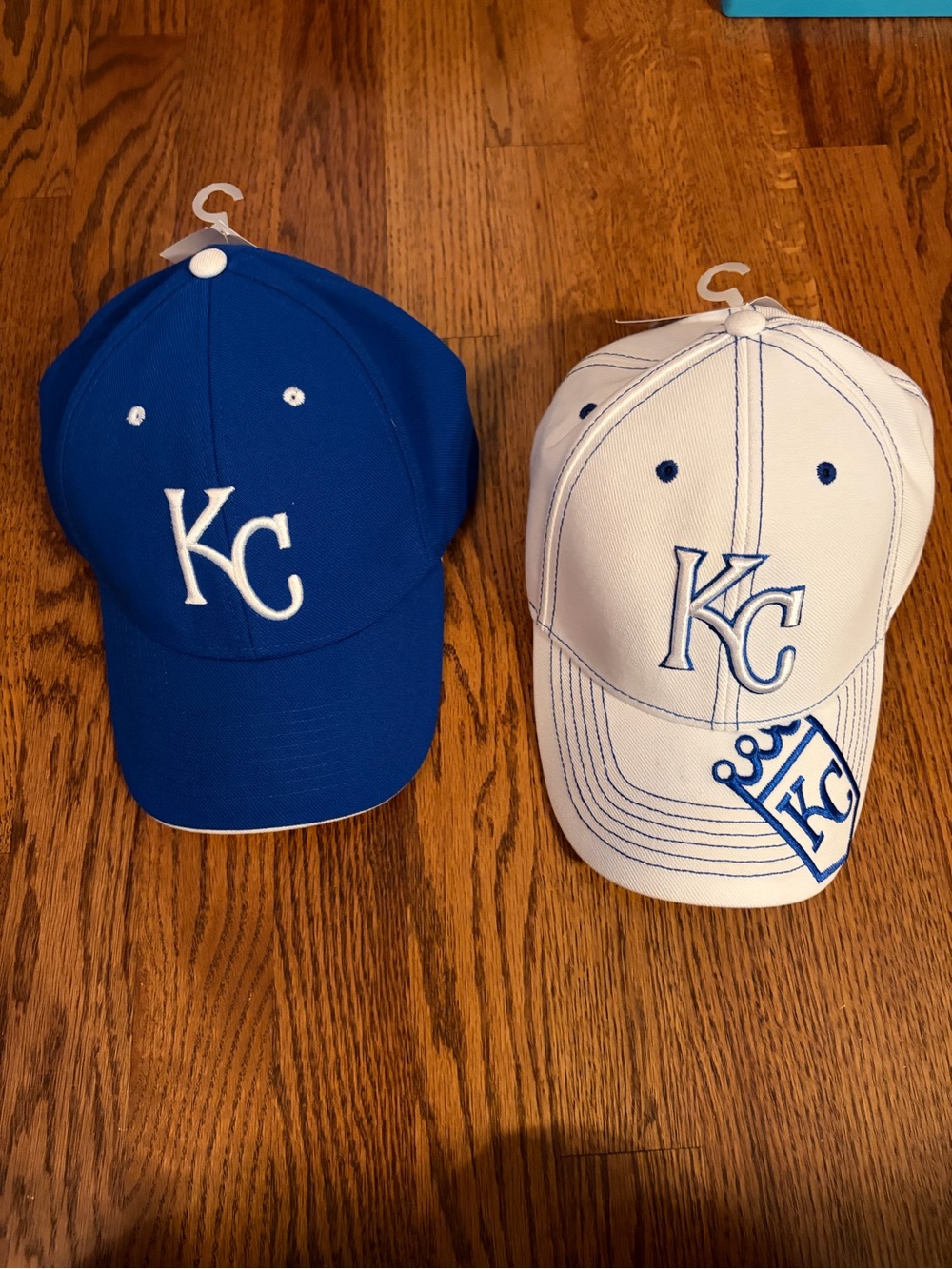 MLB Kansas City Royals Blue and White Baseball Caps (2-Pack)